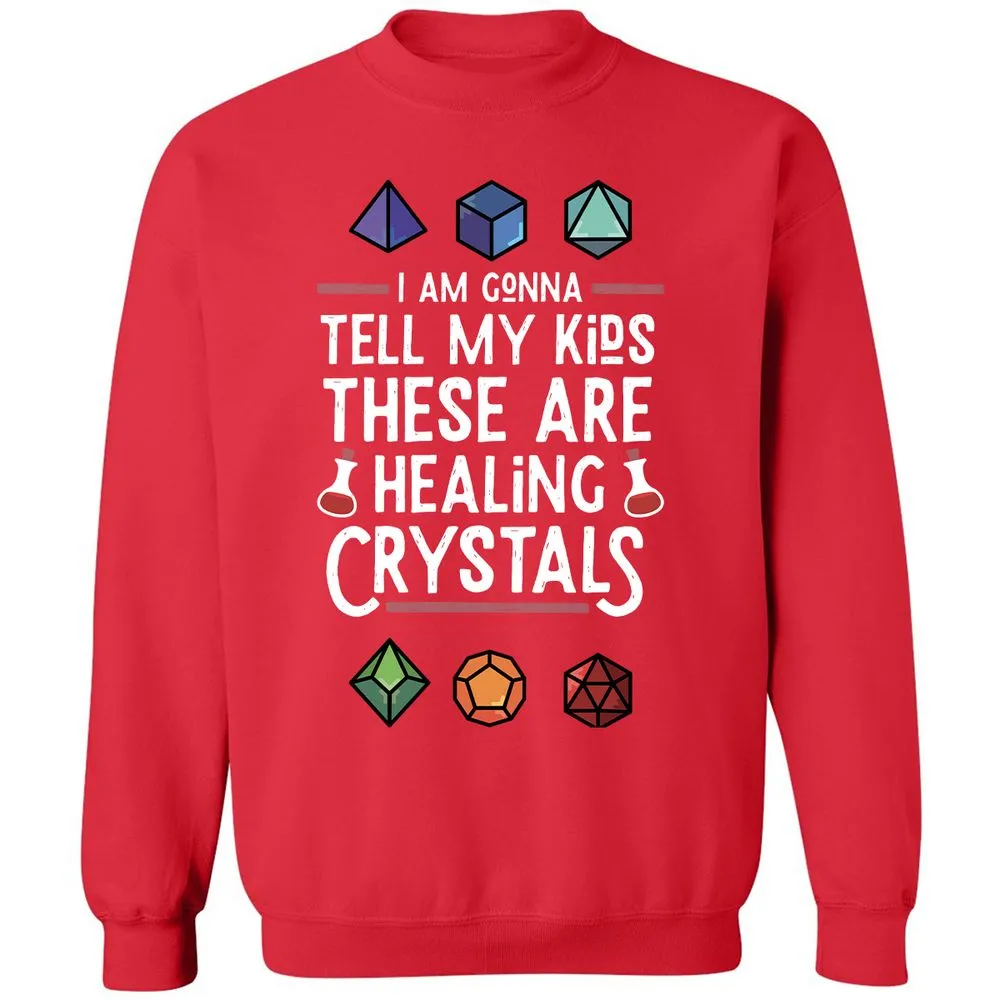 Healing Crystals Classic Unisex Sweatshirt - Red - 5