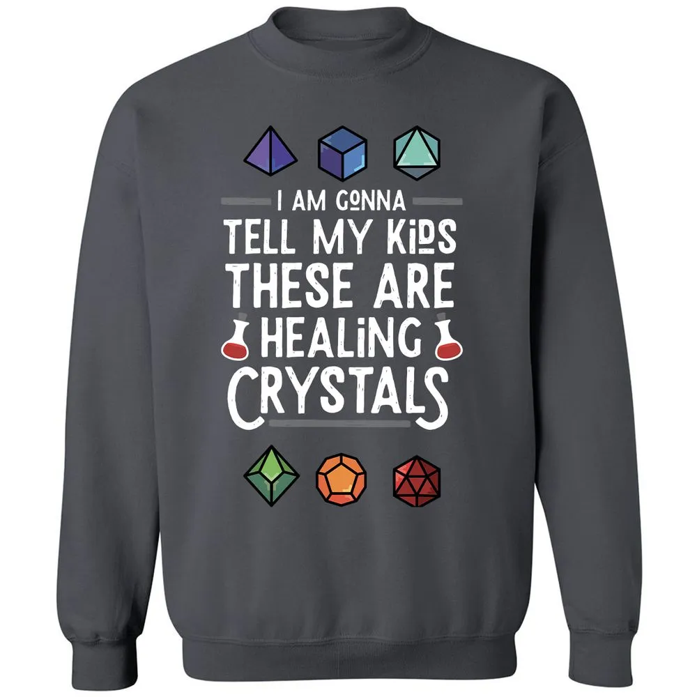 Healing Crystals Classic Unisex Sweatshirt - Charcoal - 7