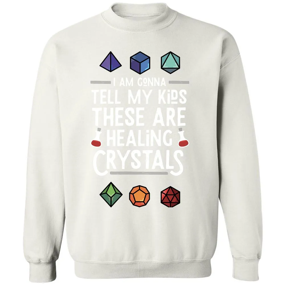 Healing Crystals Classic Unisex Sweatshirt - White - 12