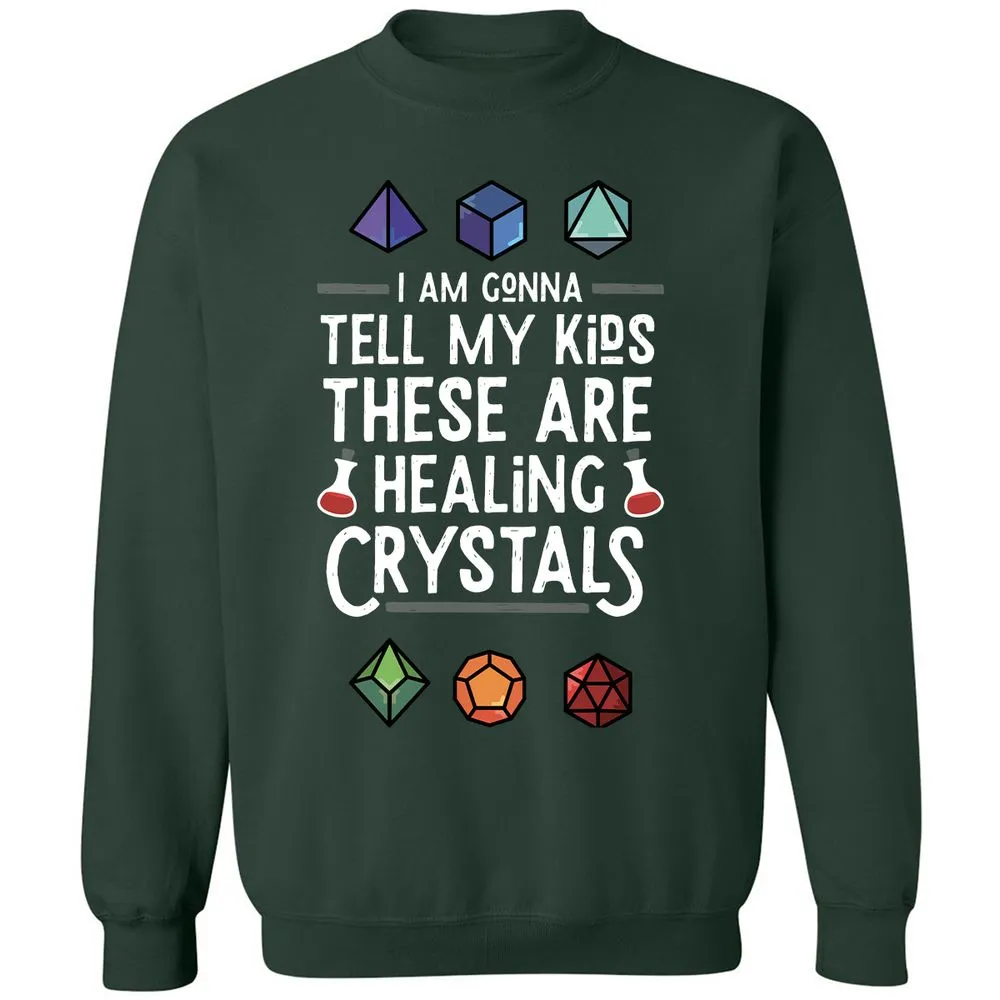 Healing Crystals Classic Unisex Sweatshirt - Forest Green - 4