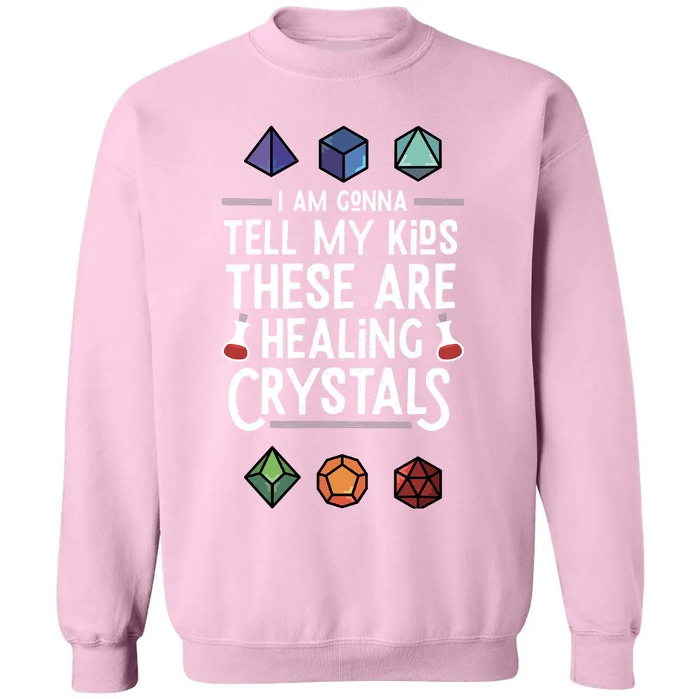 Healing Crystals Classic Unisex Sweatshirt - Light Pink - 3