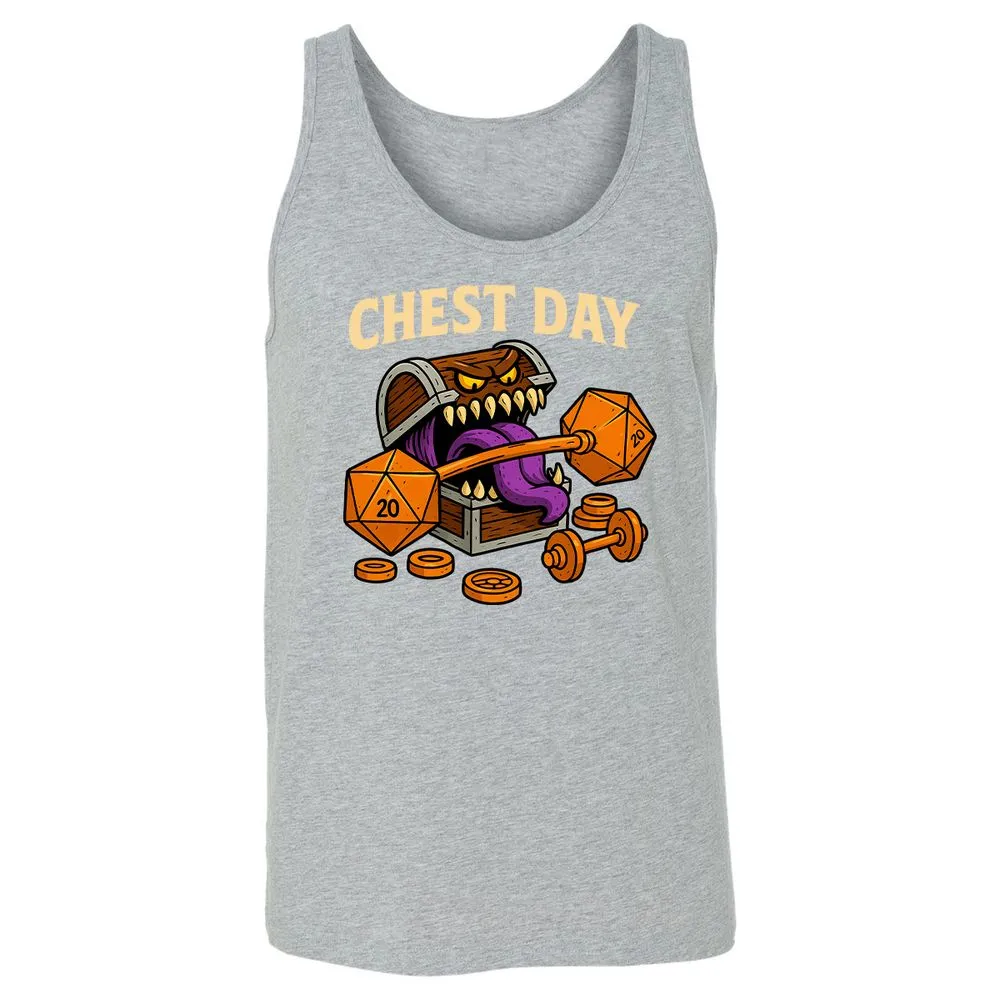 Chest Day Unisex Jersey Tank - Athletic Heather - 4