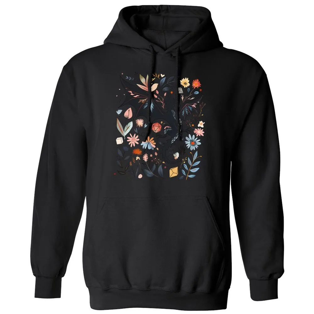 Floral DnD Dragon - Black - 11