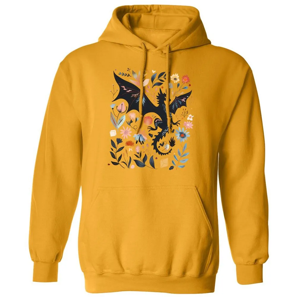 Floral DnD Dragon - Gold - 12