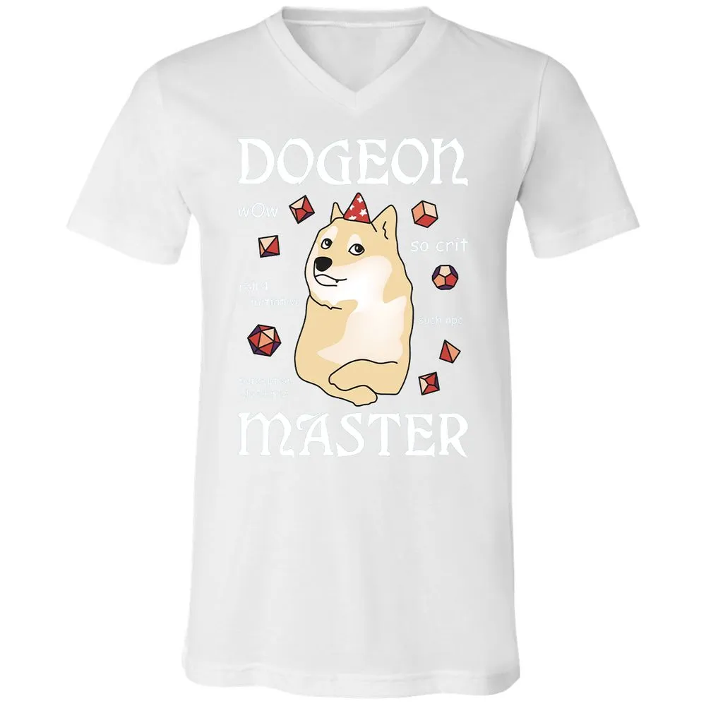 Dogeon Master Unisex V-Neck T-Shirt - White - 5