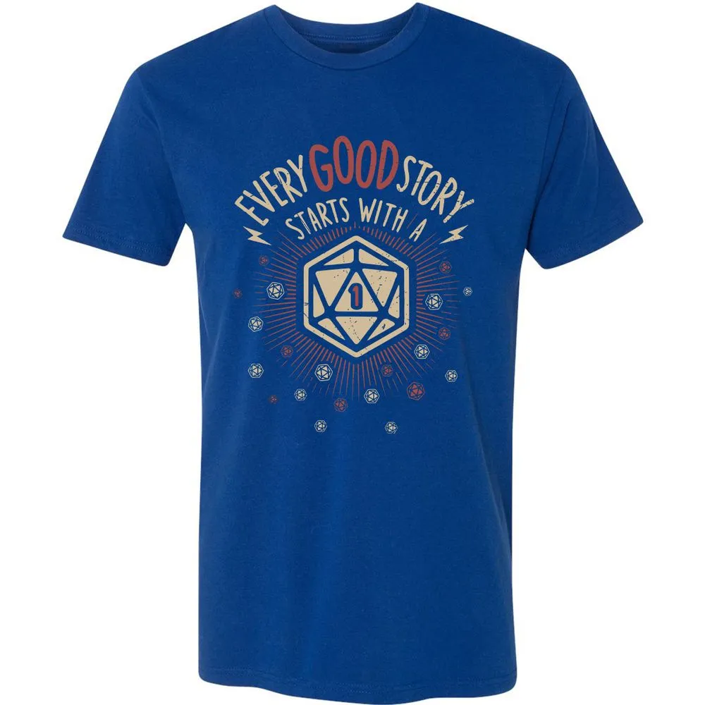 Good Story Starts With A 1 Premium Unisex T-Shirt - Royal - 10