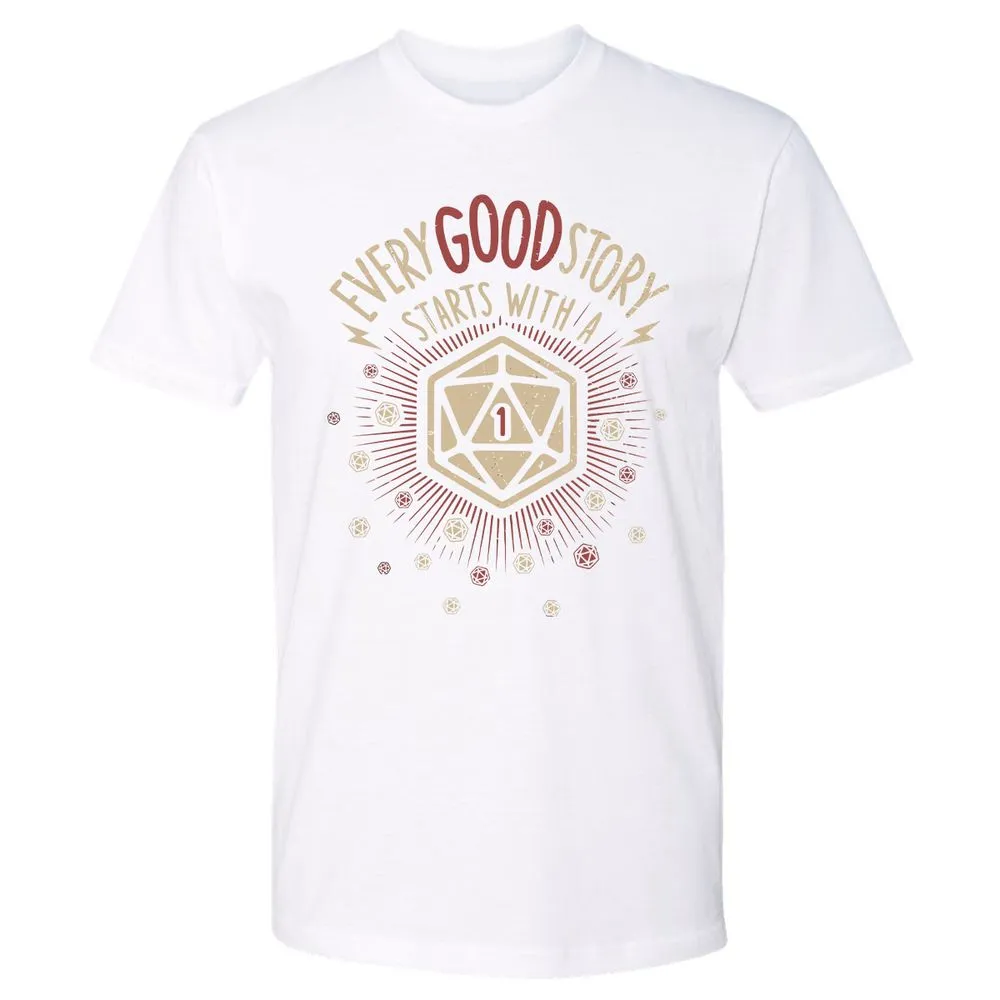 Good Story Starts With A 1 Premium Unisex T-Shirt - White - 4