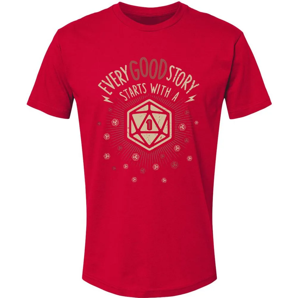 Good Story Starts With A 1 Premium Unisex T-Shirt - Red - 6