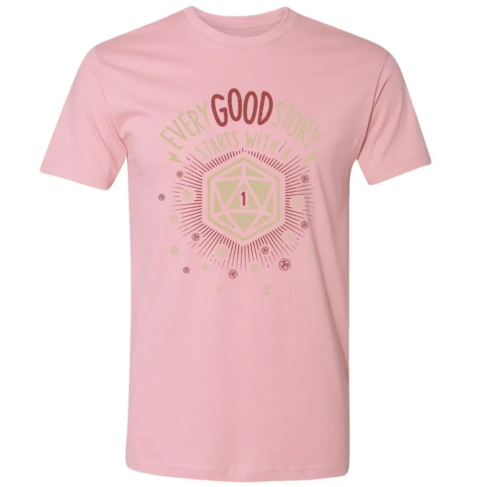 Good Story Starts With A 1 Premium Unisex T-Shirt - Light Pink - 3
