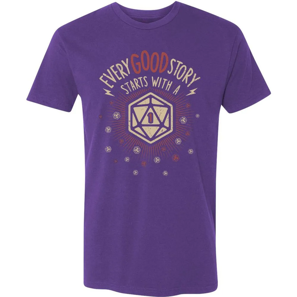 Good Story Starts With A 1 Premium Unisex T-Shirt - Purple Rush - 7