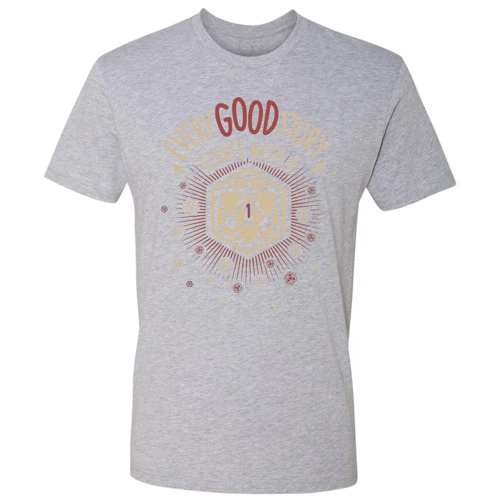 Good Story Starts With A 1 Premium Unisex T-Shirt - Heather Grey - 9