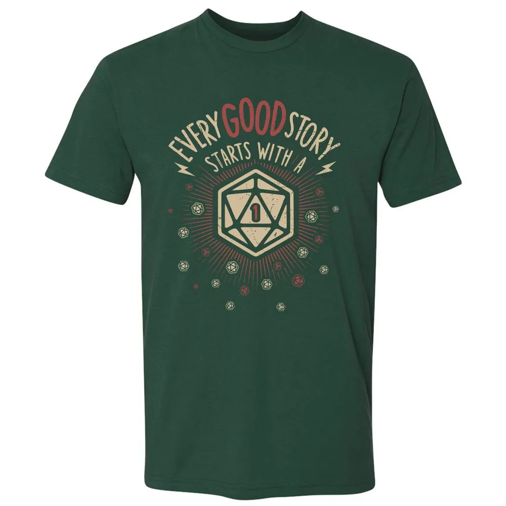 Good Story Starts With A 1 Premium Unisex T-Shirt - Forest Green - 13
