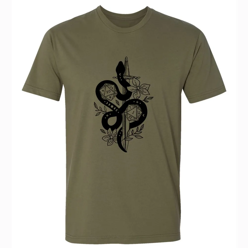 D20 Snake and Sword - Military Green - 5