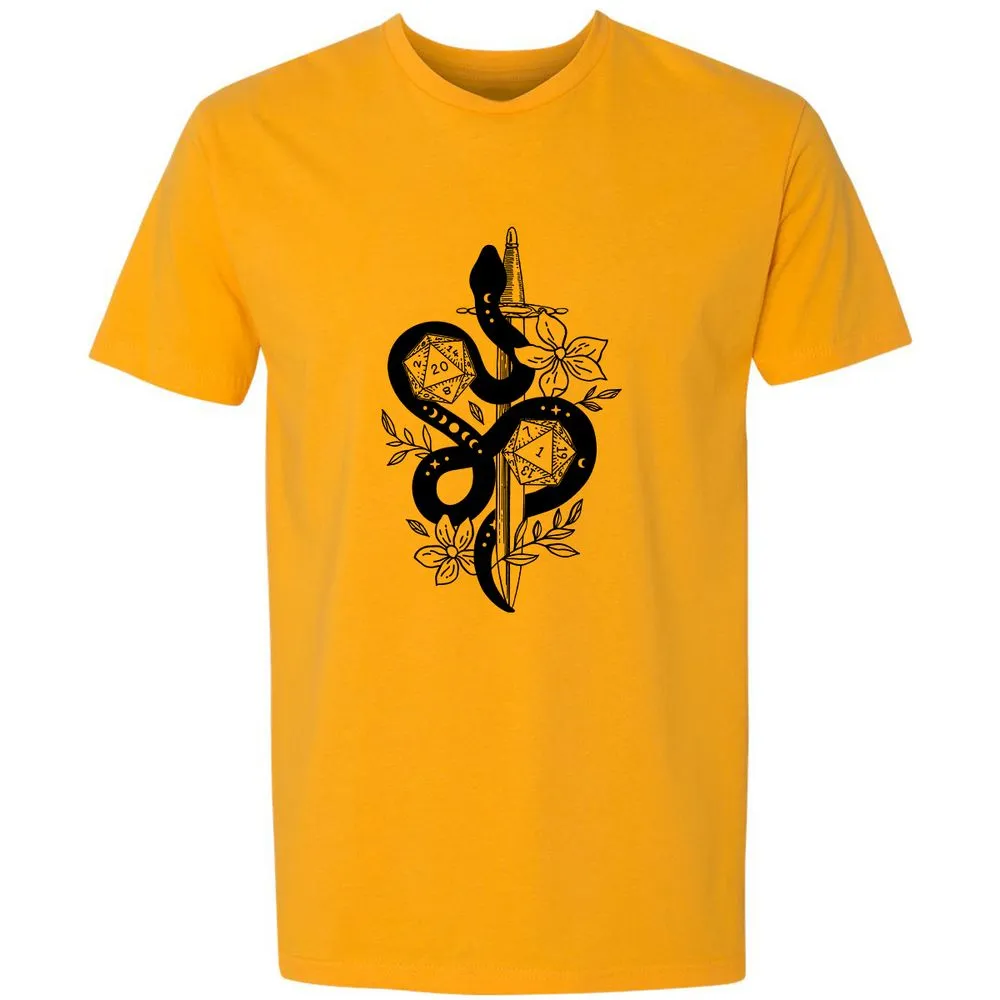 D20 Snake and Sword - Gold - 12