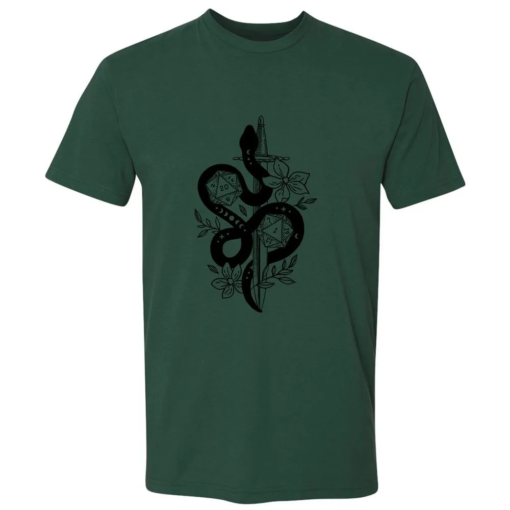 D20 Snake and Sword - Forest Green - 13