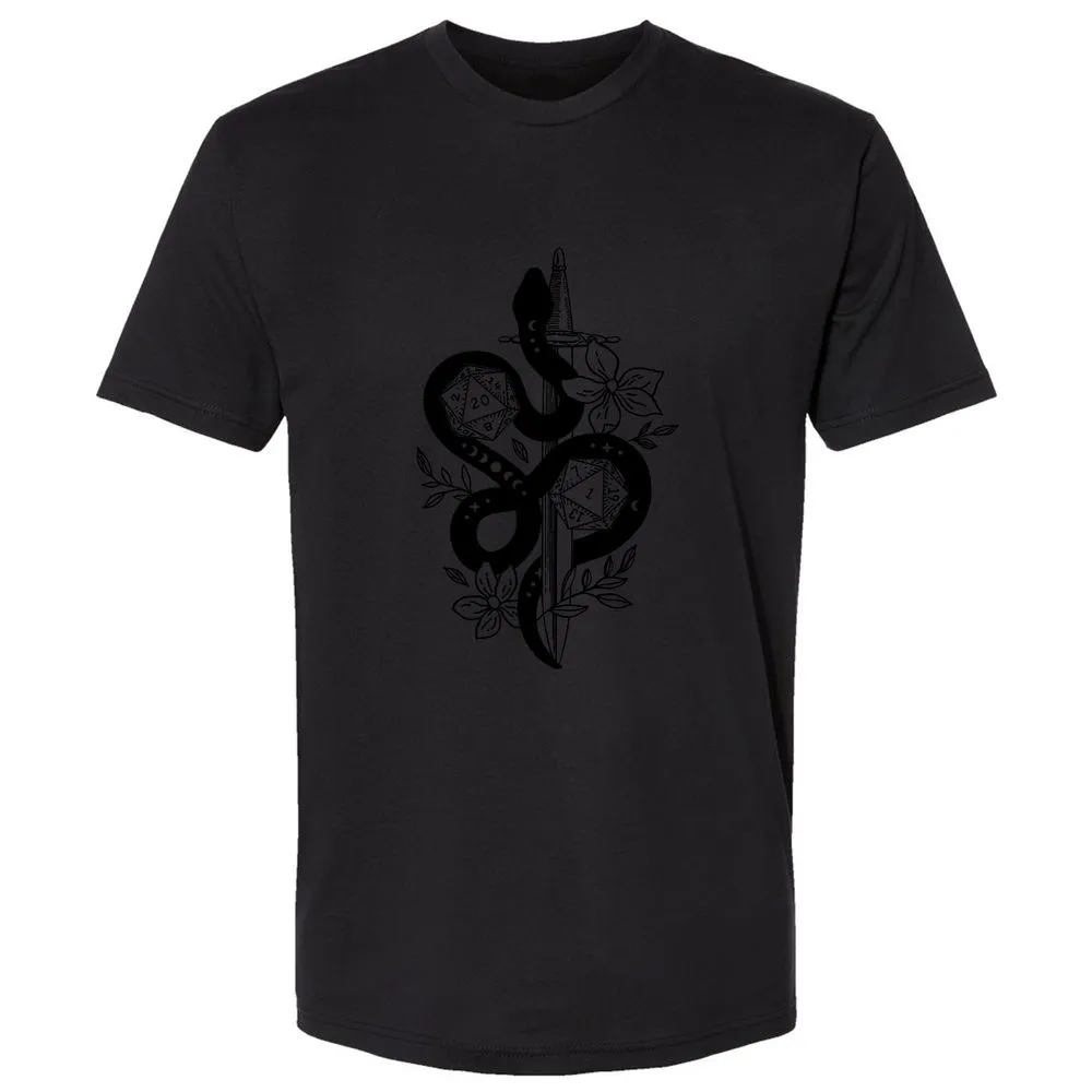 D20 Snake and Sword - Black - 16