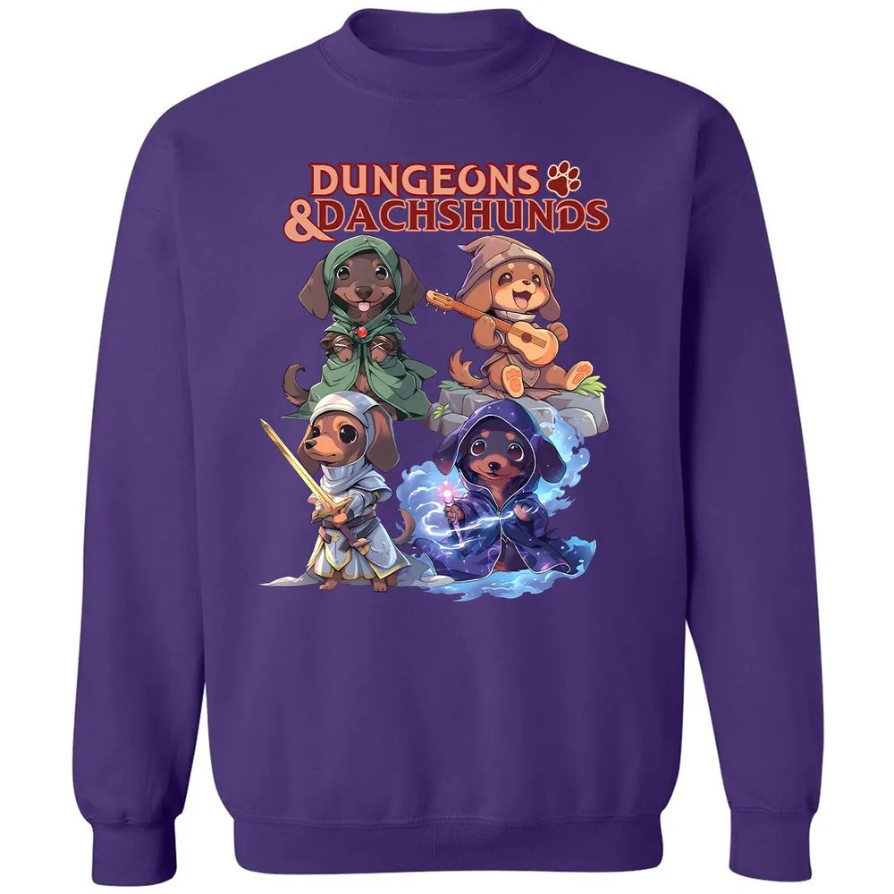 Dungeons & Dachshunds Classic Unisex Sweatshirt - Purple - 6
