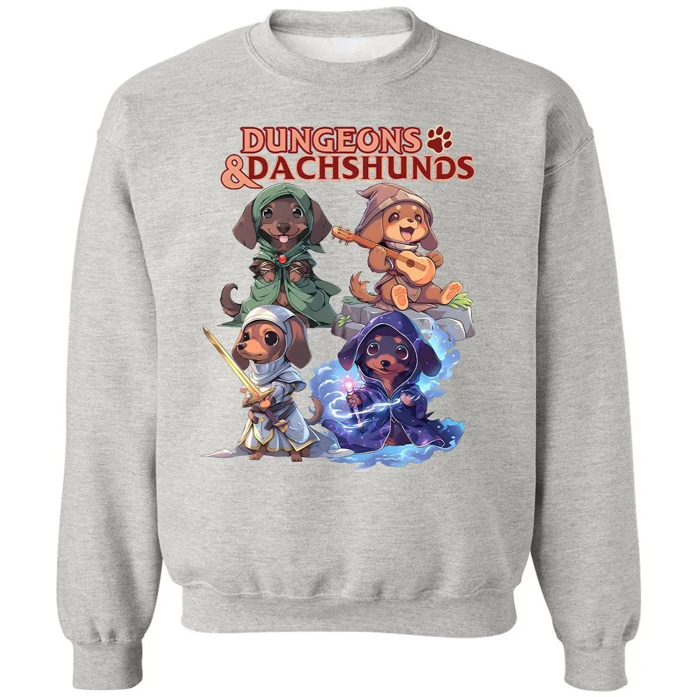 Dungeons & Dachshunds Classic Unisex Sweatshirt - Ash - 8