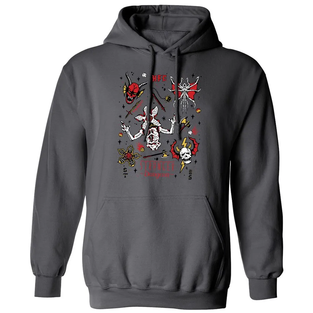 STRANGER DUNGEON Classic Unisex Hoodie - Charcoal - 7