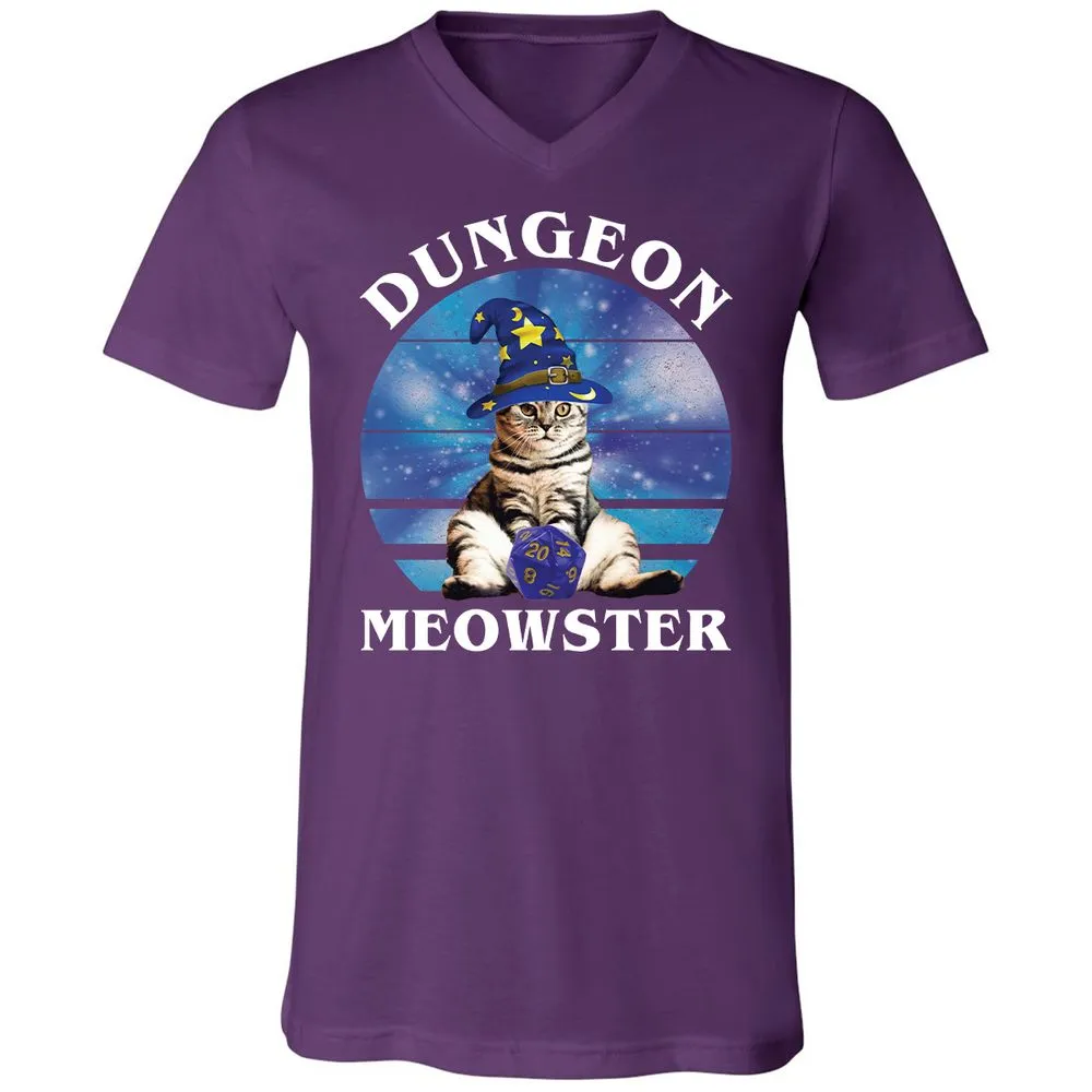 Dungeon Meowster Vintage Unisex V-Neck T-Shirt - Team Purple - 9