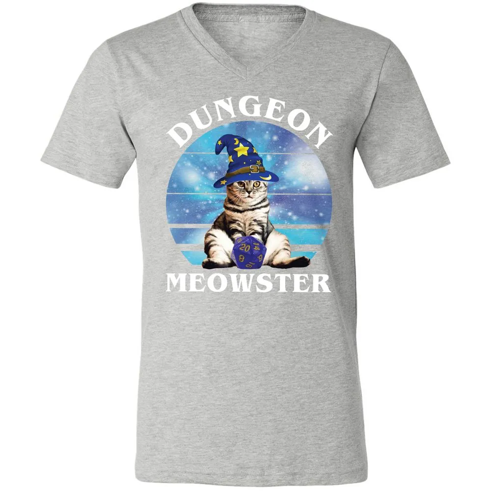 Dungeon Meowster Vintage Unisex V-Neck T-Shirt - Athletic Heather - 7