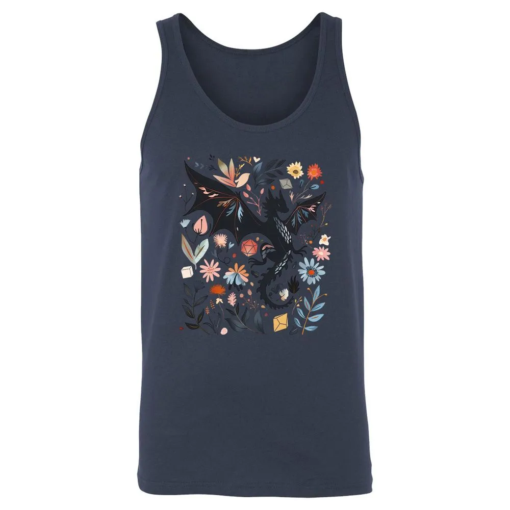 Floral DnD Dragon - Navy - 8