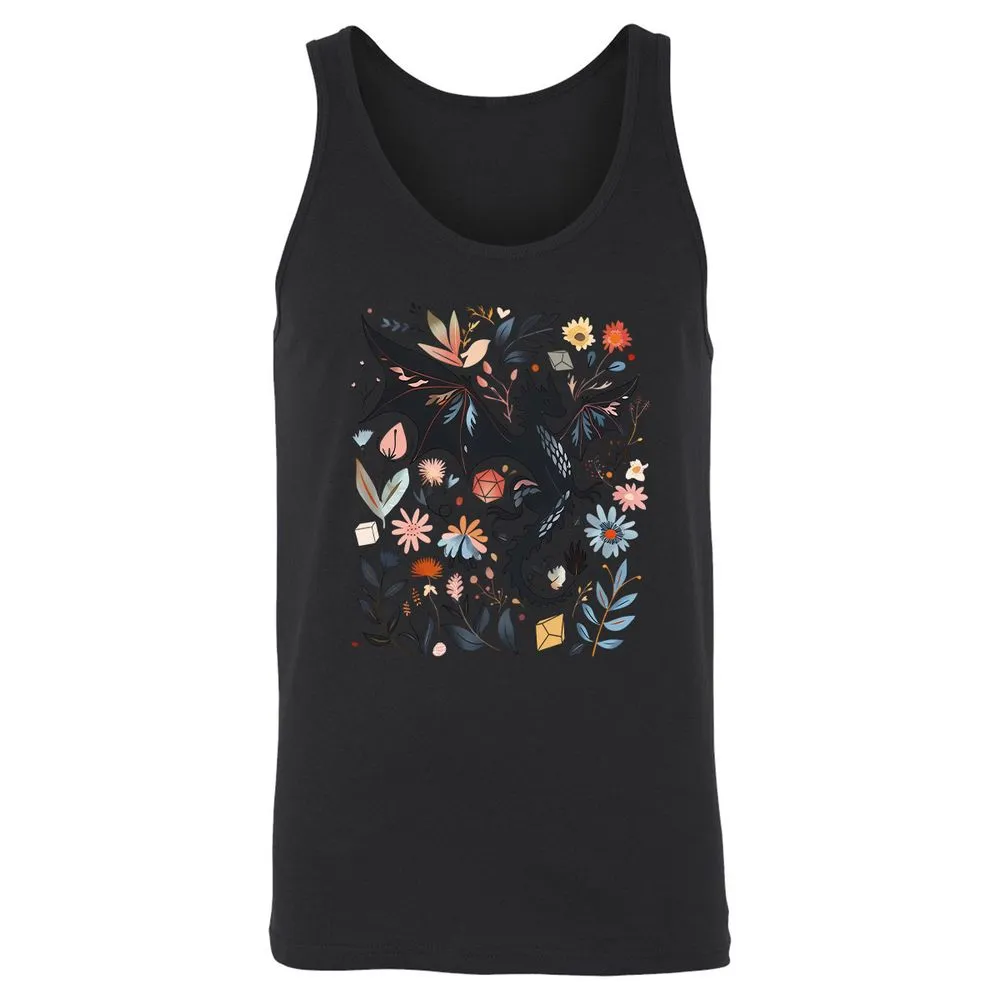 Floral DnD Dragon - Black - 14