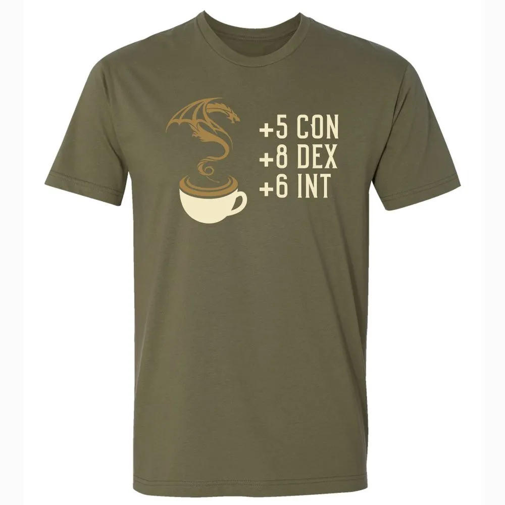 Coffee Dragon Premium Unisex T-Shirt - Military Green - 5