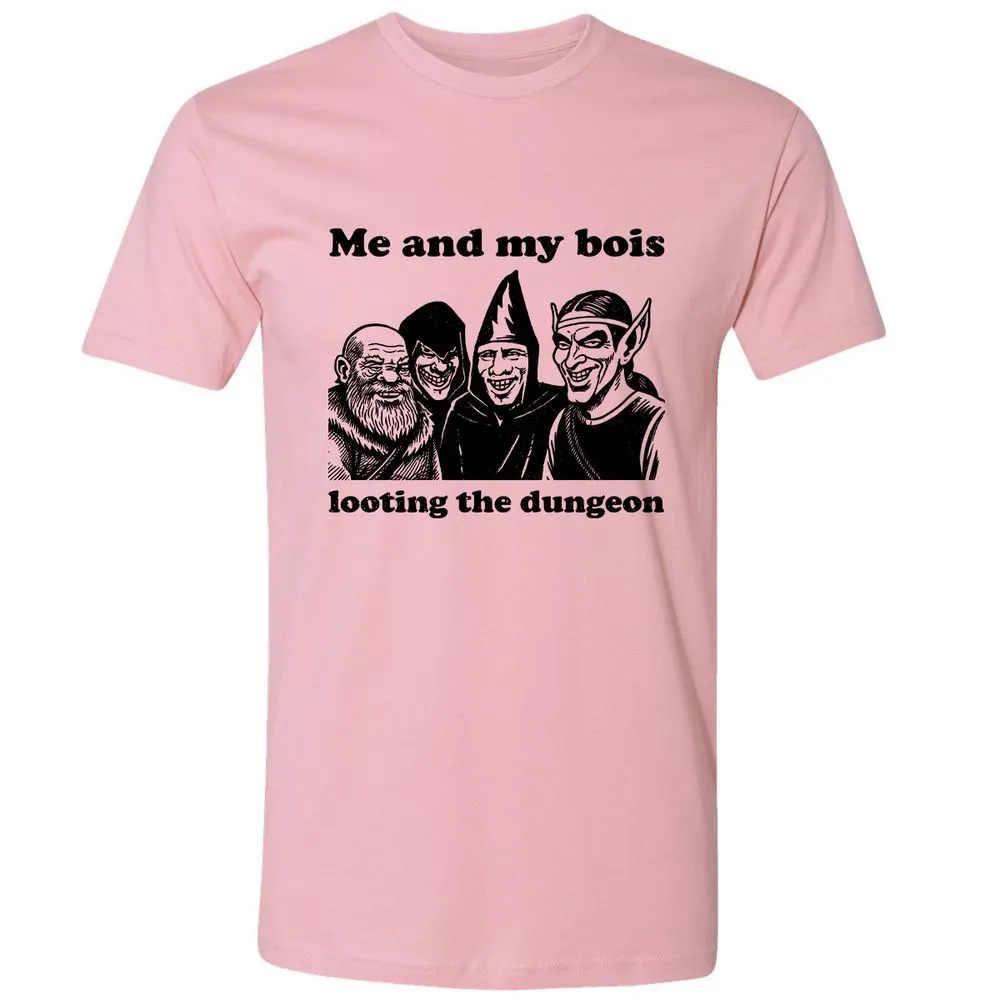 Me and my bois looting the dungeon Premium Unisex T-Shirt - Light Pink - 3