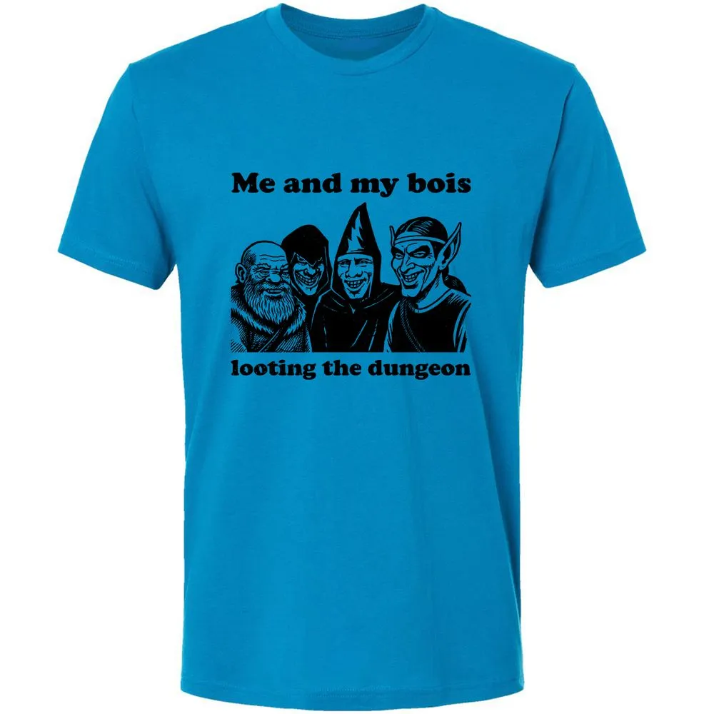 Me and my bois looting the dungeon Premium Unisex T-Shirt - Turquoise - 4