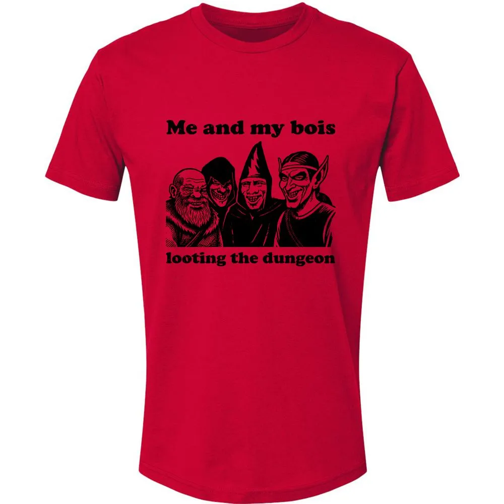 Me and my bois looting the dungeon Premium Unisex T-Shirt - Red - 6