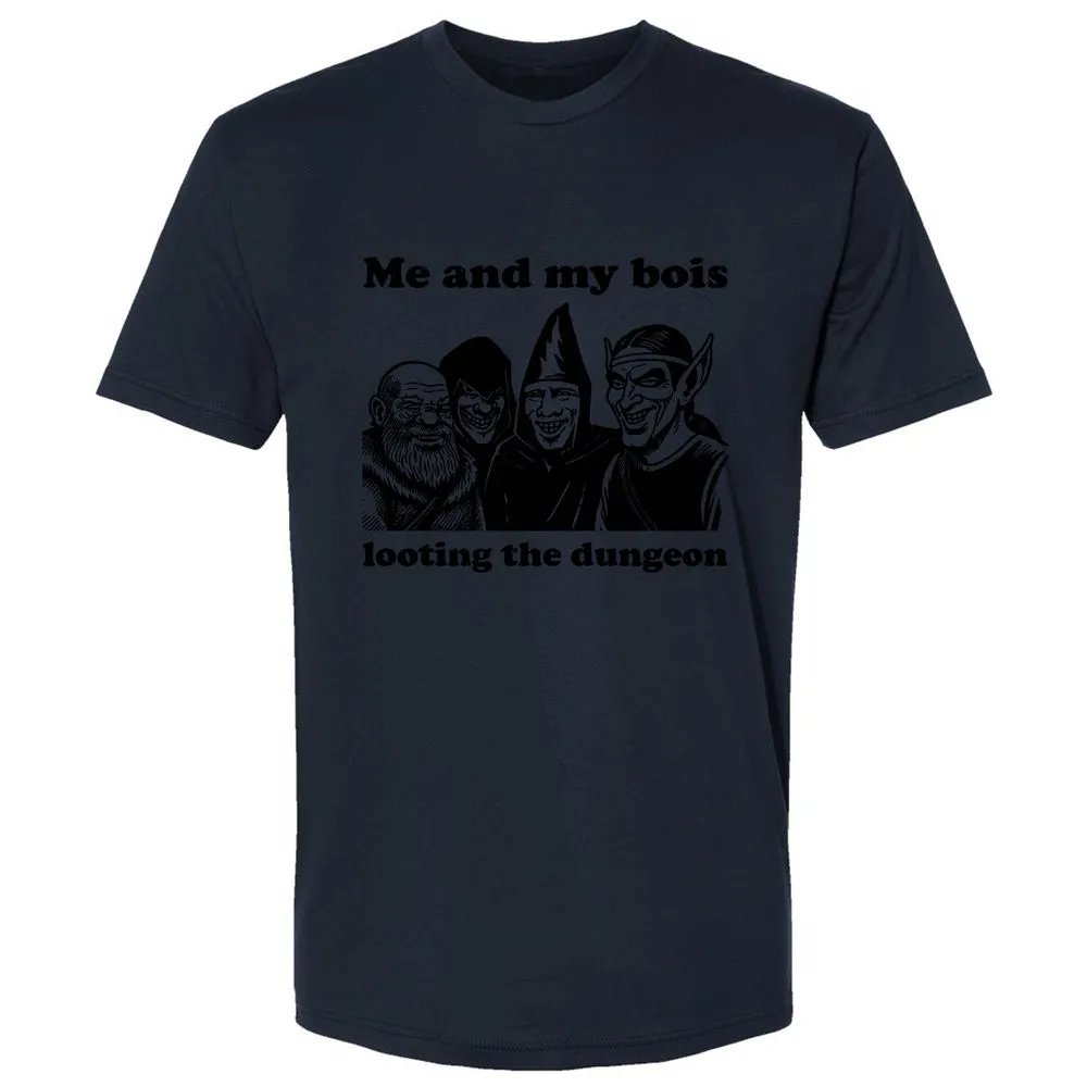 Me and my bois looting the dungeon Premium Unisex T-Shirt - Midnight Navy - 14