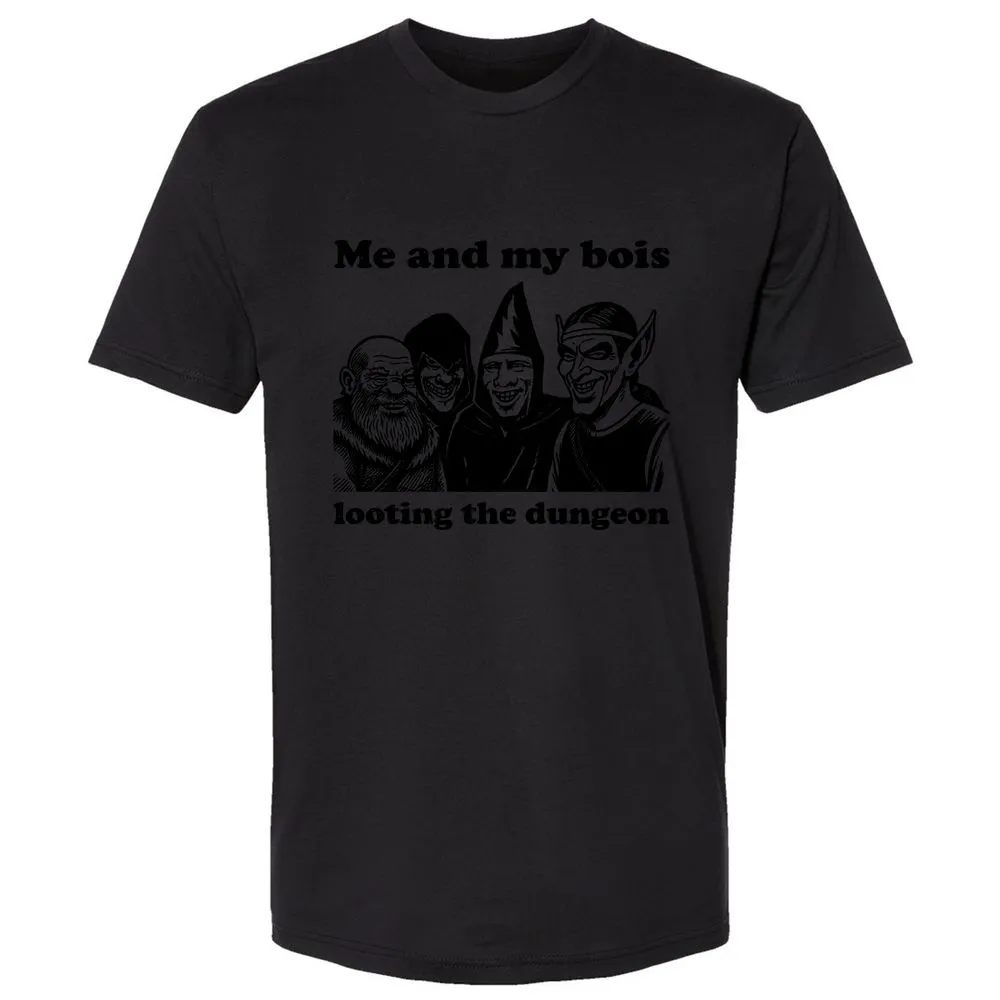 Me and my bois looting the dungeon Premium Unisex T-Shirt - Black - 16