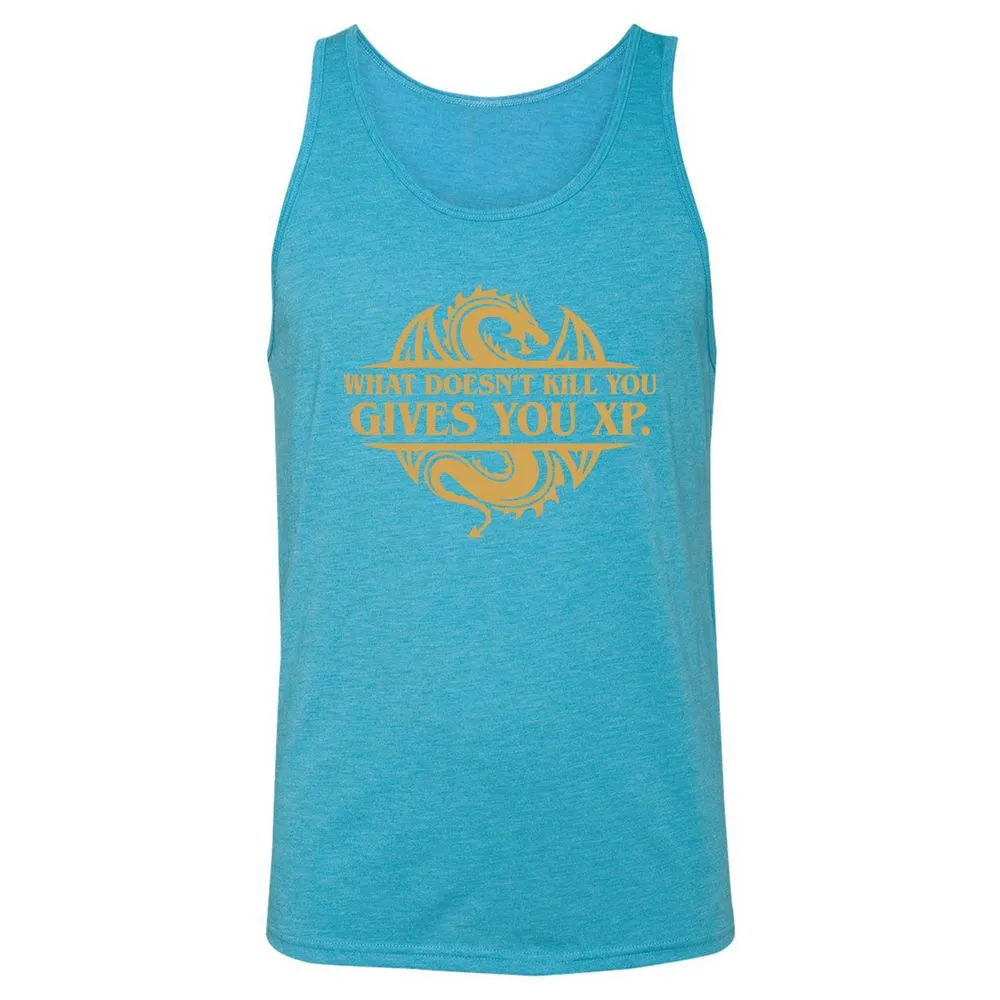 What Doesn't Kill You Gives You XP Unisex Jersey Tank - Aqua Triblend - 3