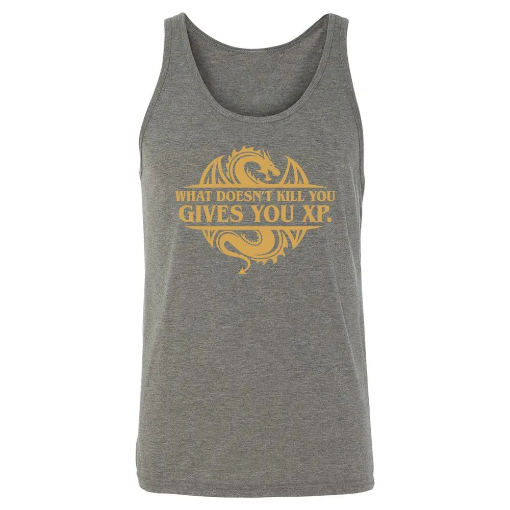 What Doesn't Kill You Gives You XP Unisex Jersey Tank - Grey Triblend - 8
