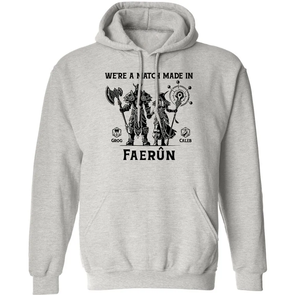 Custom DnD Class Couple Classic Unisex Hoodie - Ash - 2
