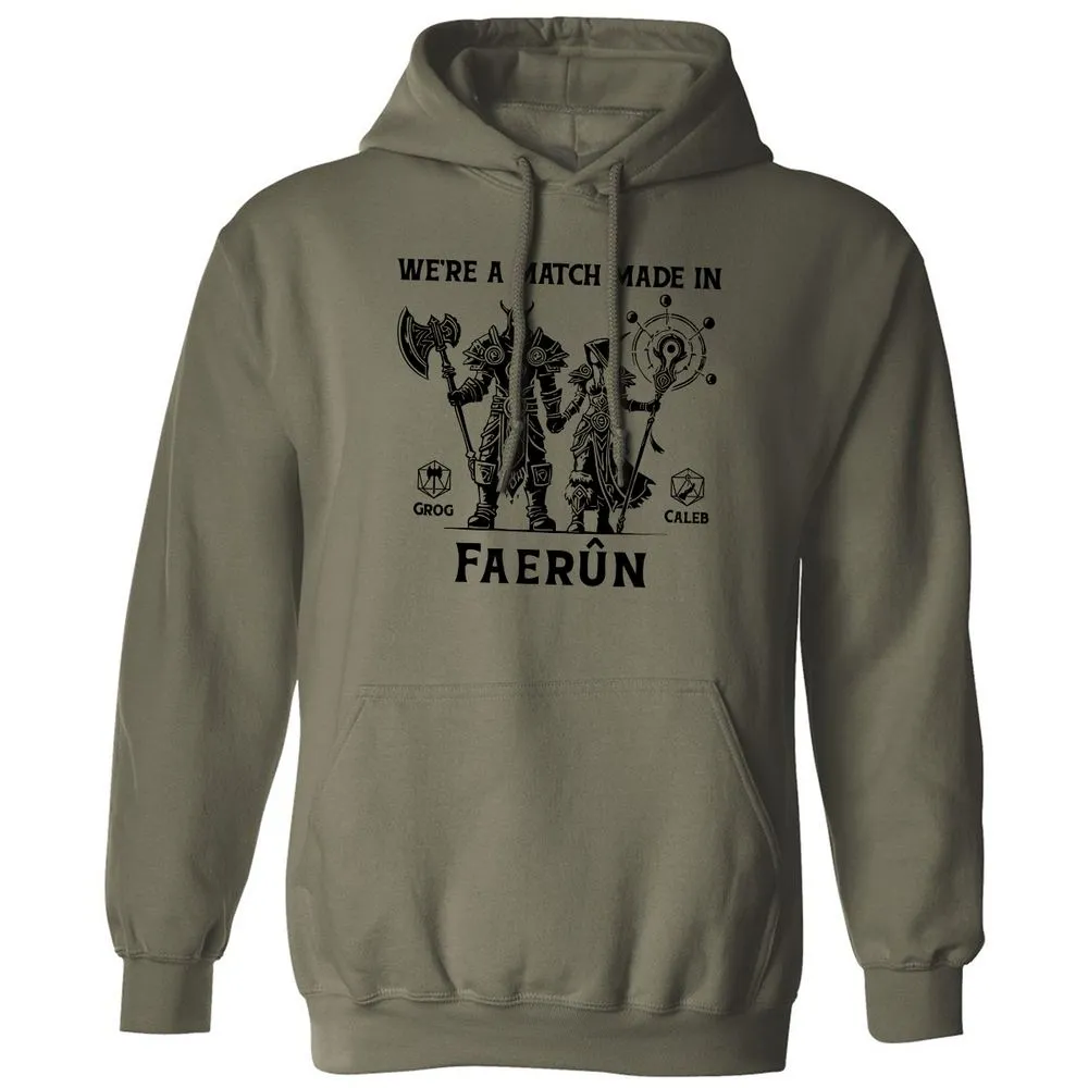Custom DnD Class Couple Classic Unisex Hoodie - Military Green - 4