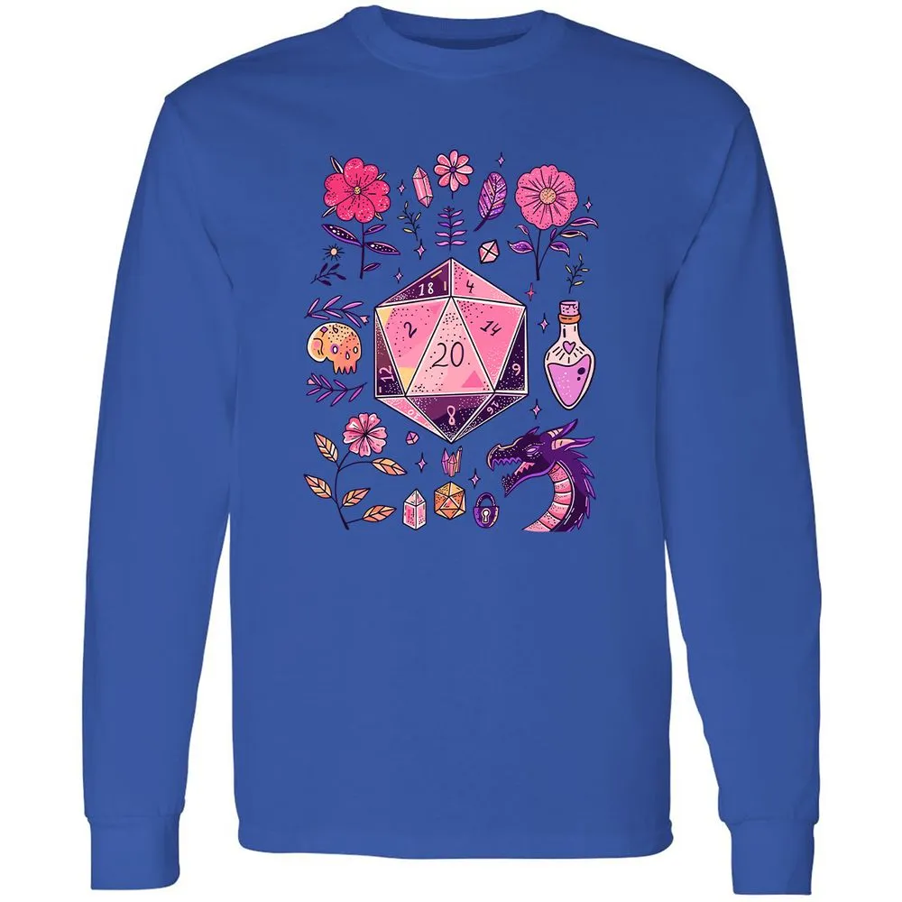 Mystic D20 Floral Dice Art - Royal - 4
