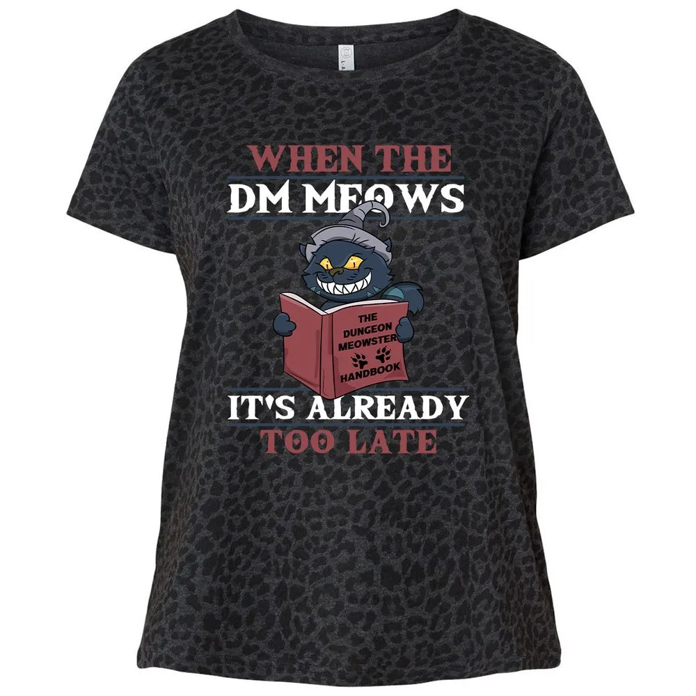 When The DM Meow Ladies Curvy Jersey - Black Leopard - 11