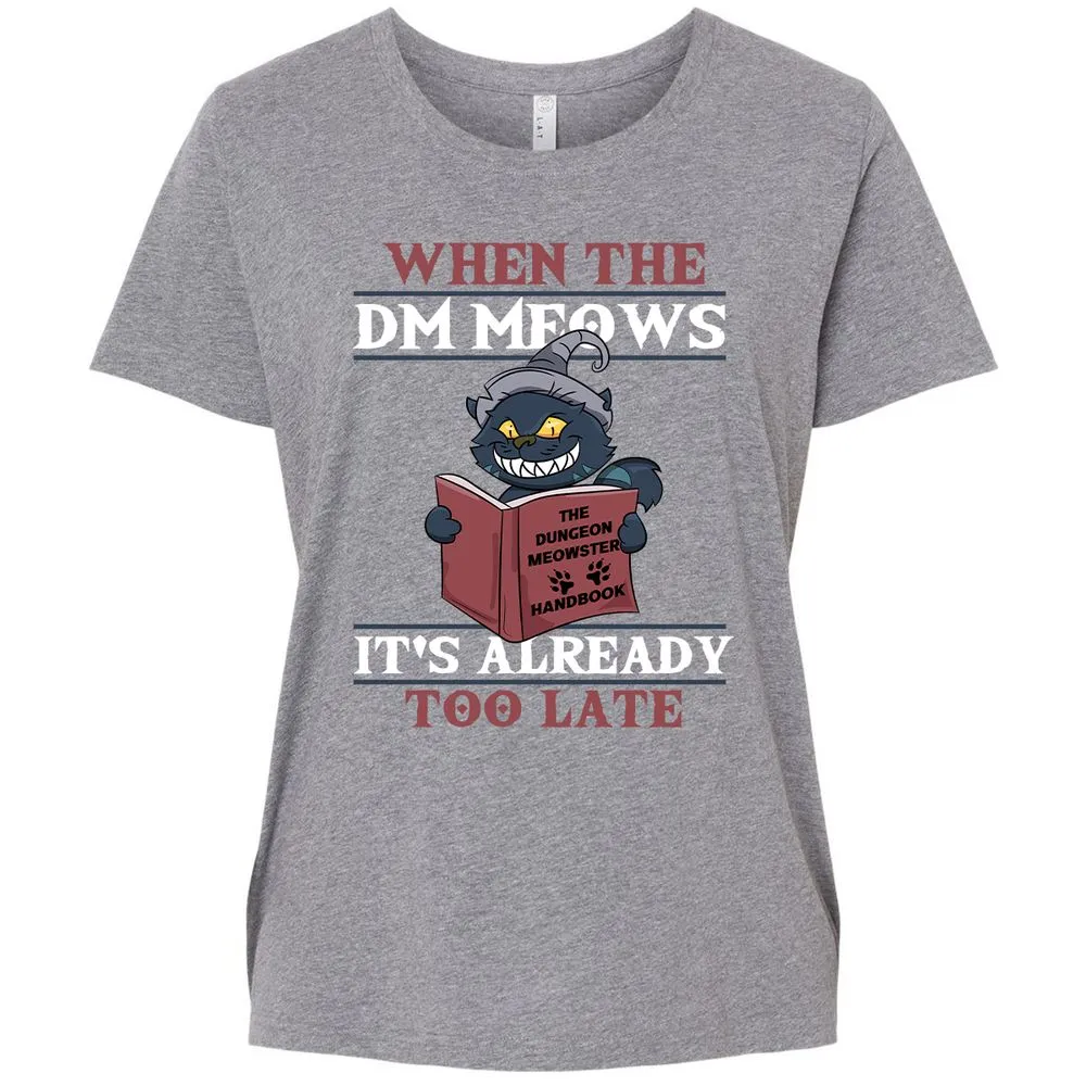 When The DM Meow Ladies Curvy Jersey - Granite Heather - 9