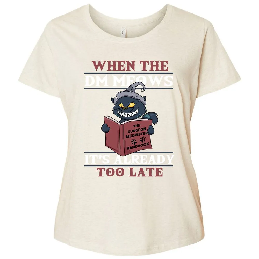 When The DM Meow Ladies Curvy Jersey - Natural Heather - 8