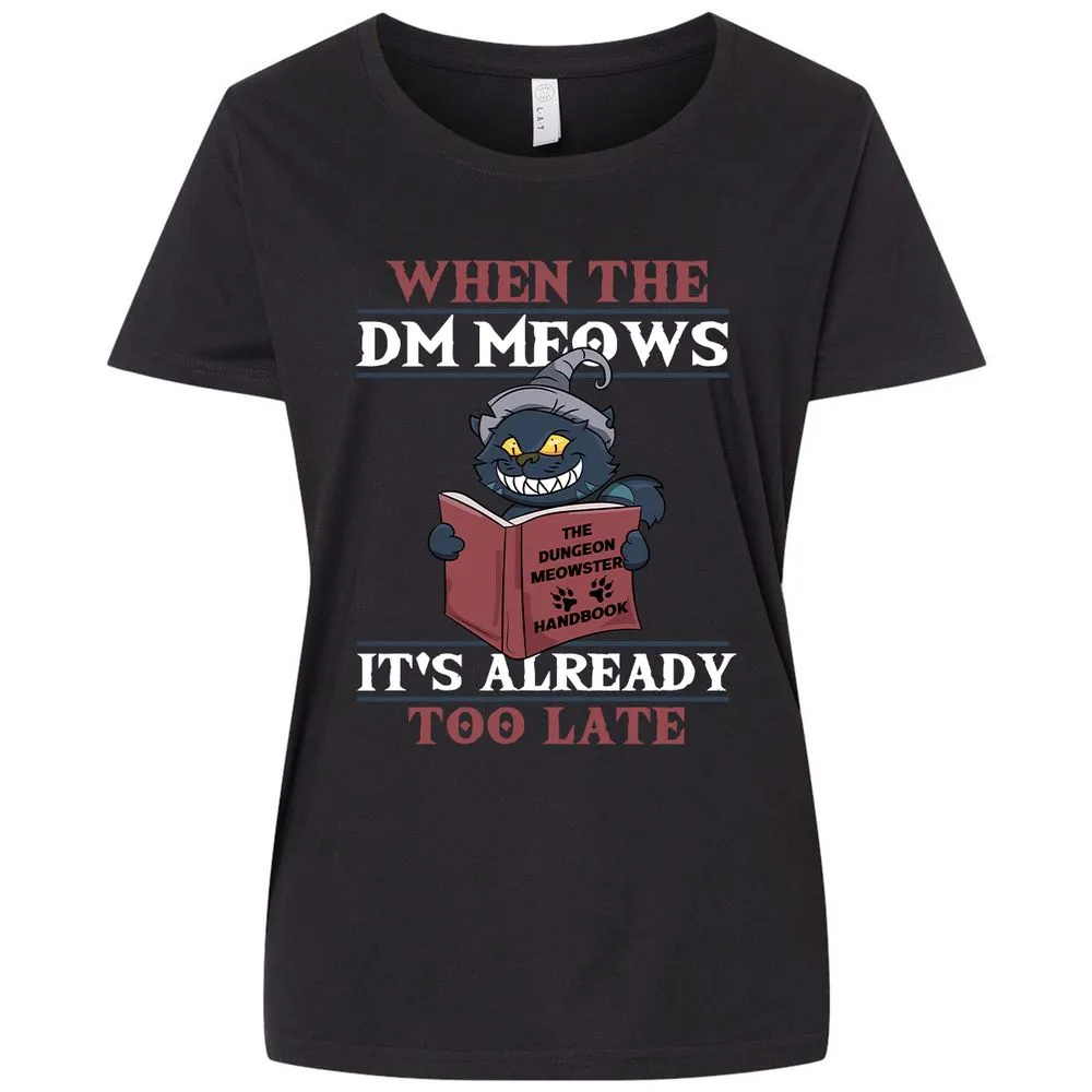 When The DM Meow Ladies Curvy Jersey - Blended Black - 1