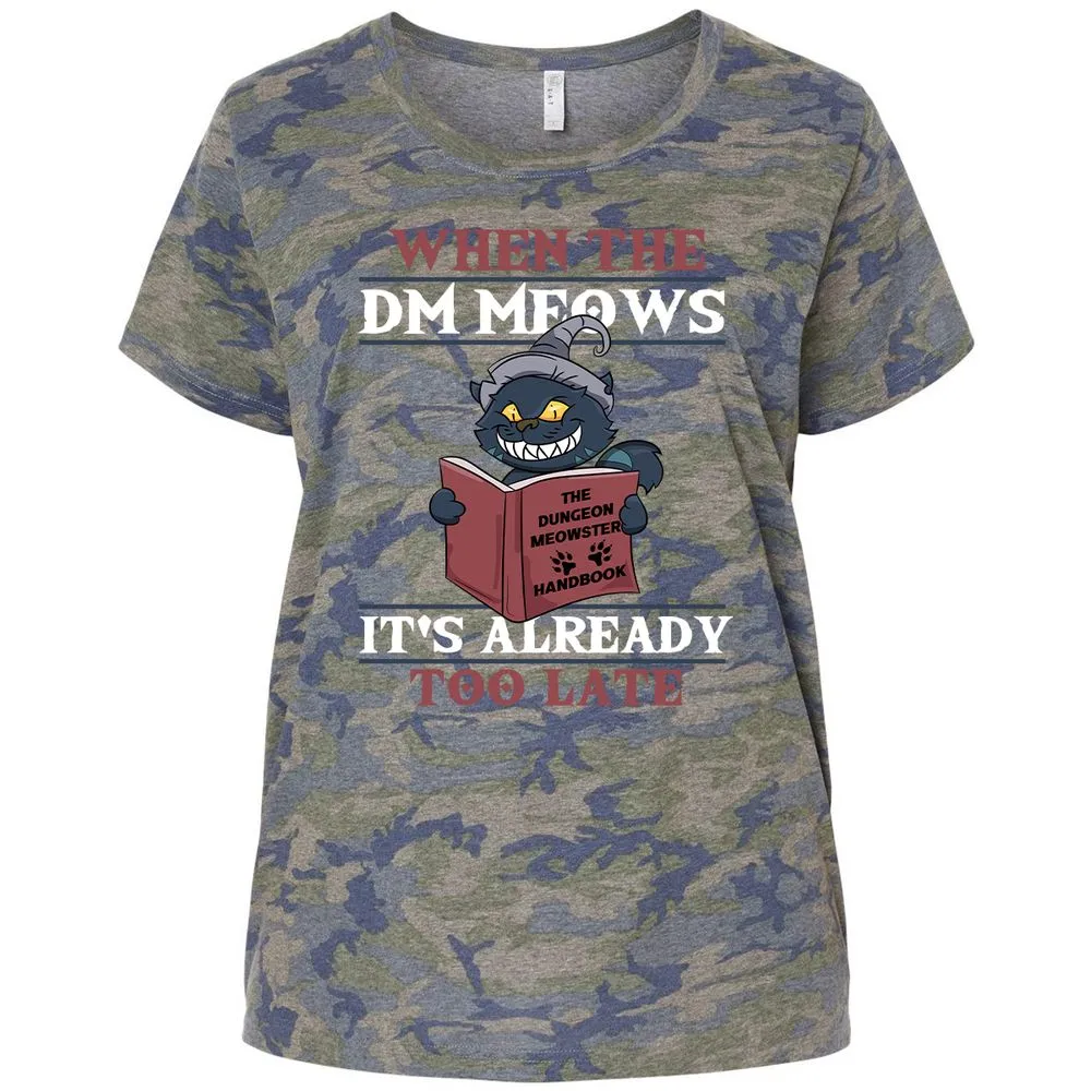 When The DM Meow Ladies Curvy Jersey - Vintage Camo - 5