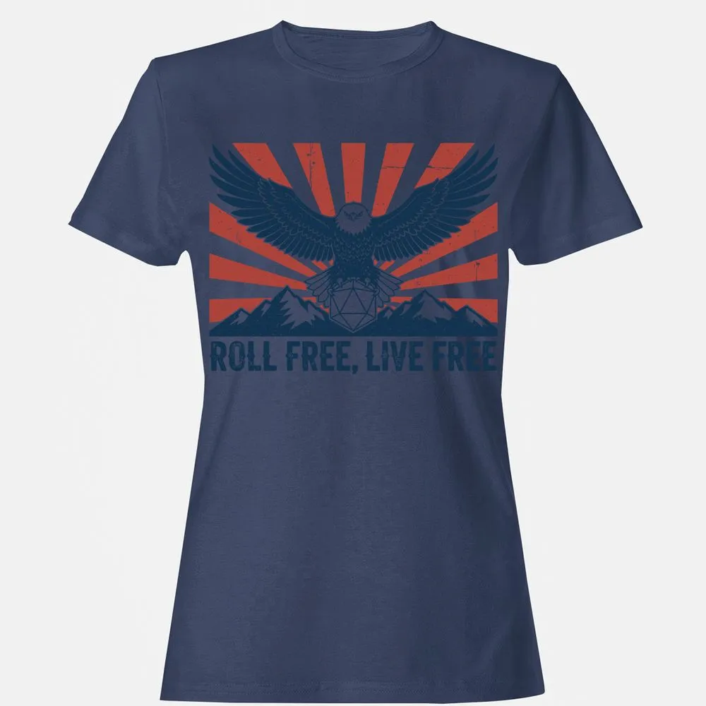 Roll Free, Live Free - Navy - 10