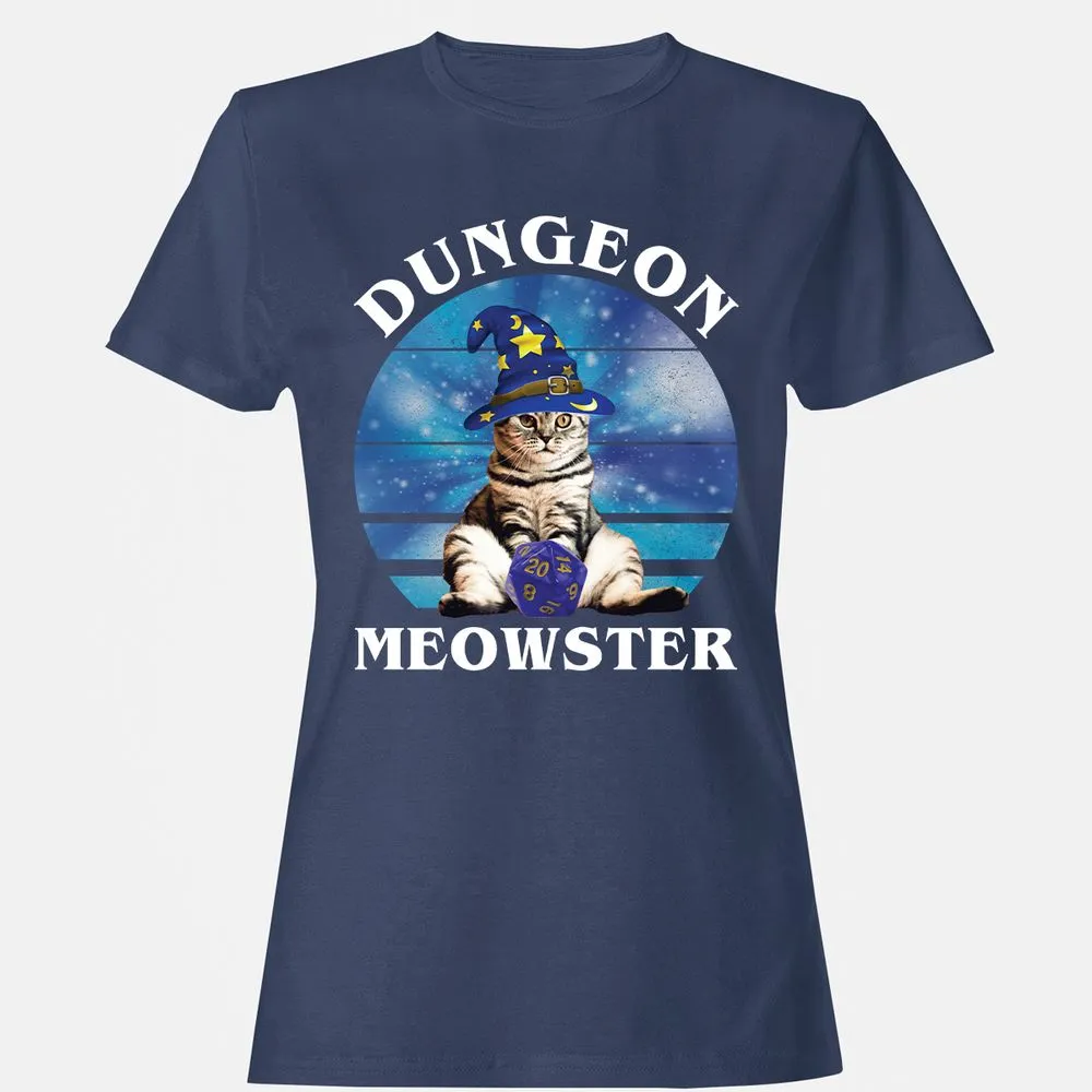 Dungeon Meowster Vintage Women's T-Shirt - Navy - 10