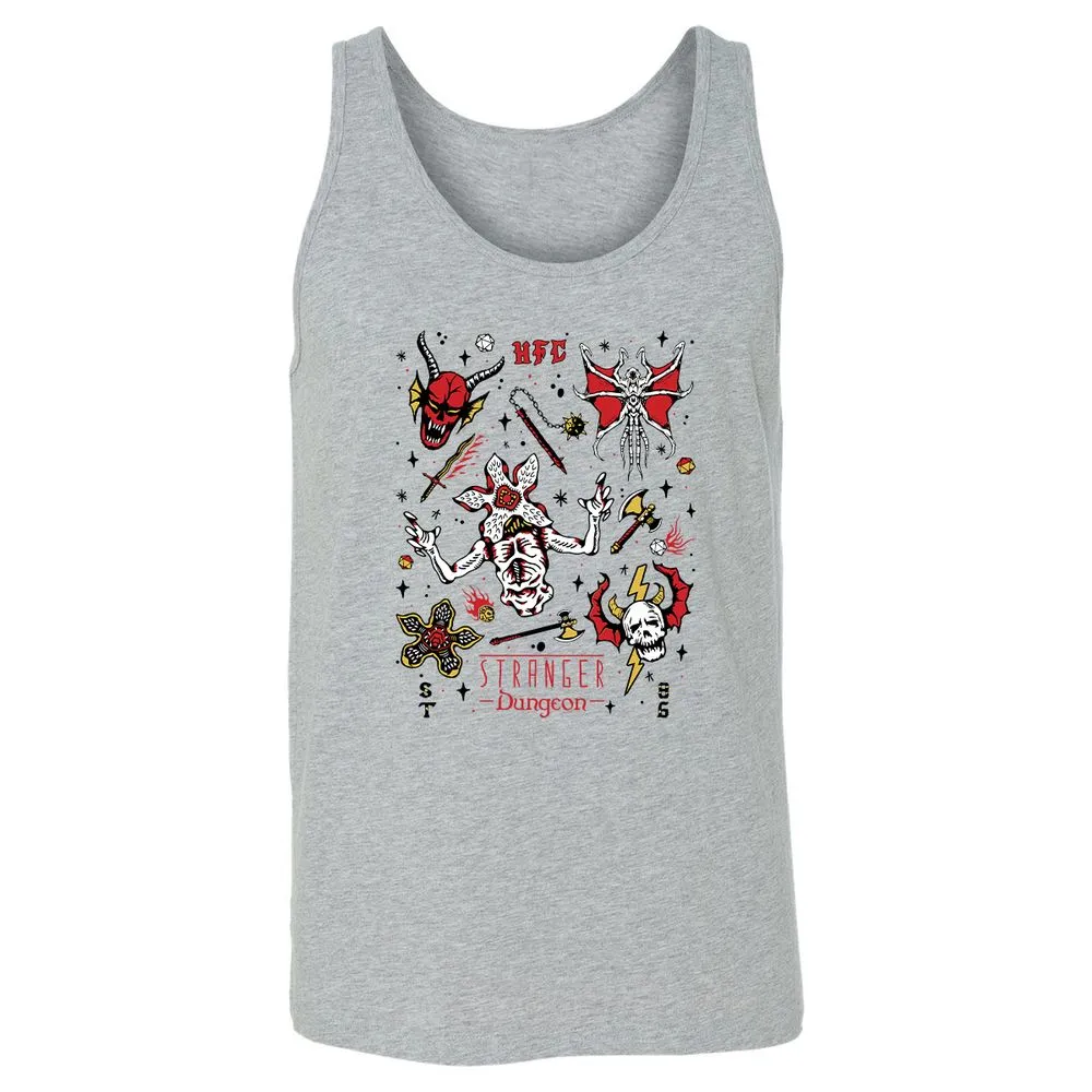 STRANGER DUNGEON Unisex Jersey Tank - Athletic Heather - 4