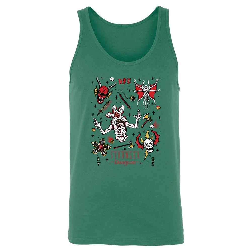 STRANGER DUNGEON Unisex Jersey Tank - Kelly - 9