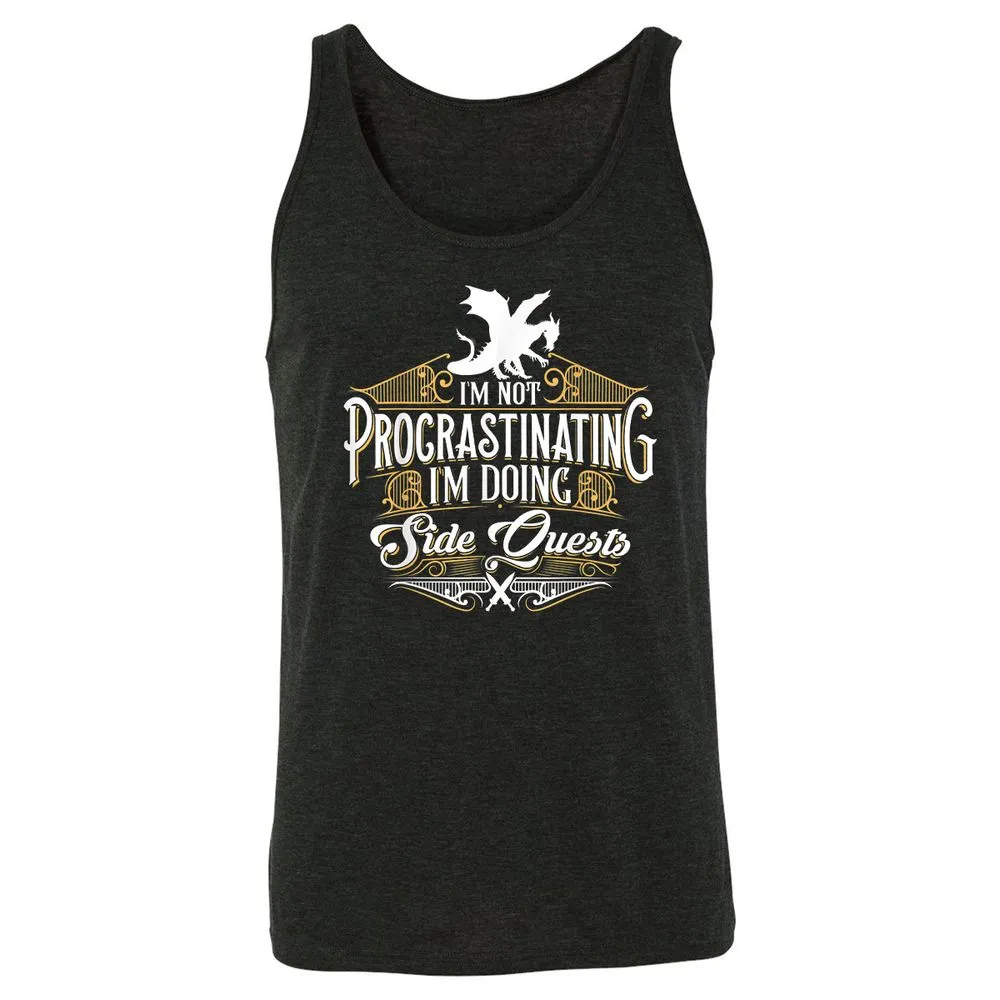 I'm Doing Side Quests Unisex Jersey Tank - Charcoal Black Triblend - 5