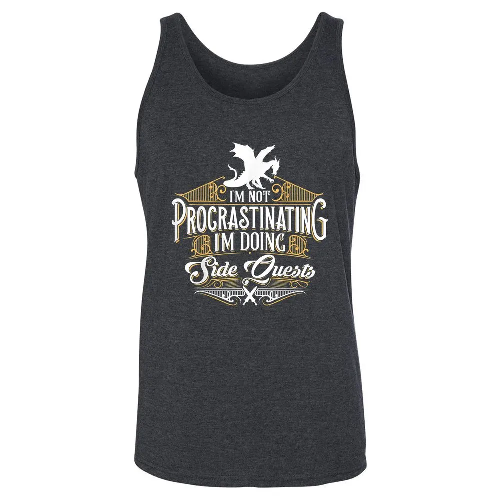 I'm Doing Side Quests Unisex Jersey Tank - Dark Grey Heather - 6