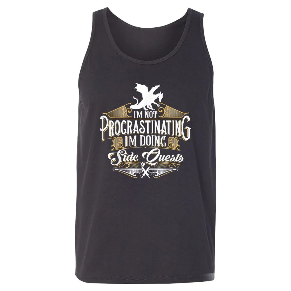 I'm Doing Side Quests Unisex Jersey Tank - Dark Grey - 7